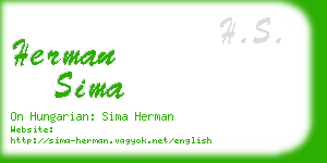 herman sima business card